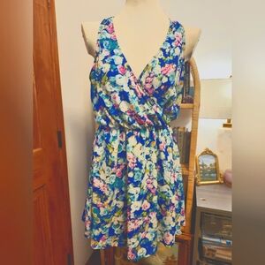 Lush Nordstrom Blue Floral Medium Dress